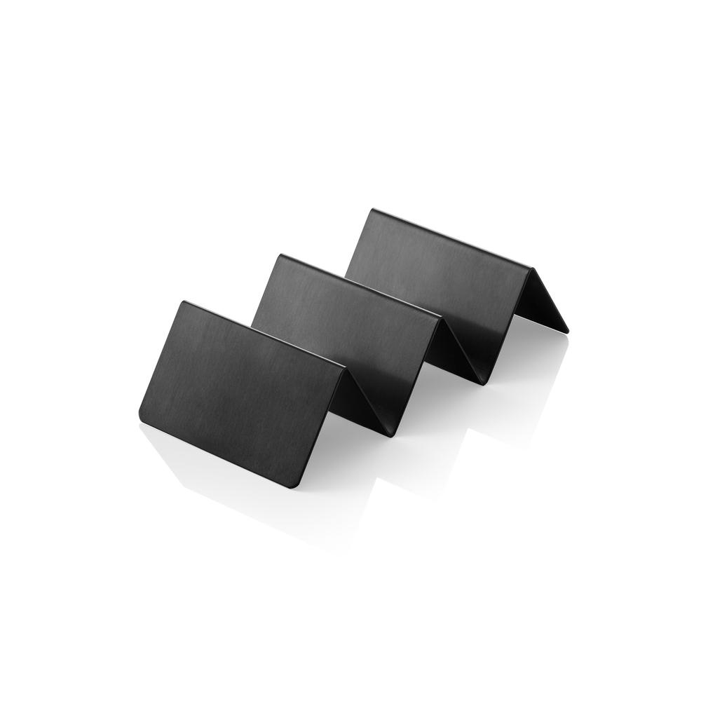 WAS Snackpresenter mit 2 Ablagen, 21 x 10 x 5 cm, schwarz, Edelstahl