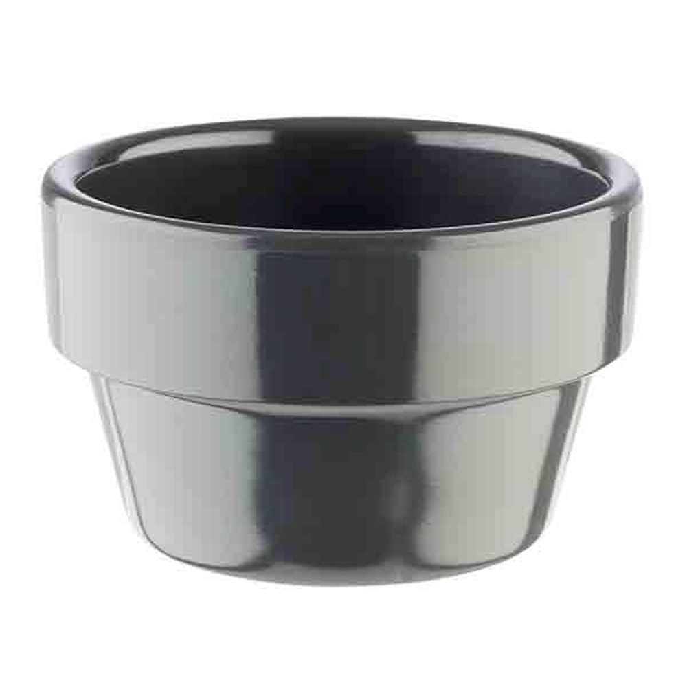 APS Schale -FLOWER POT- Ø 6 cm, H: 3,5 cm , Melamin, grau