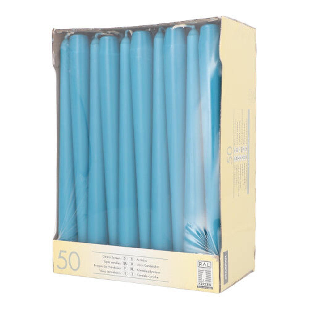 Papstar Leuchterkerzen Ø 2,2 cm · 25 cm türkis