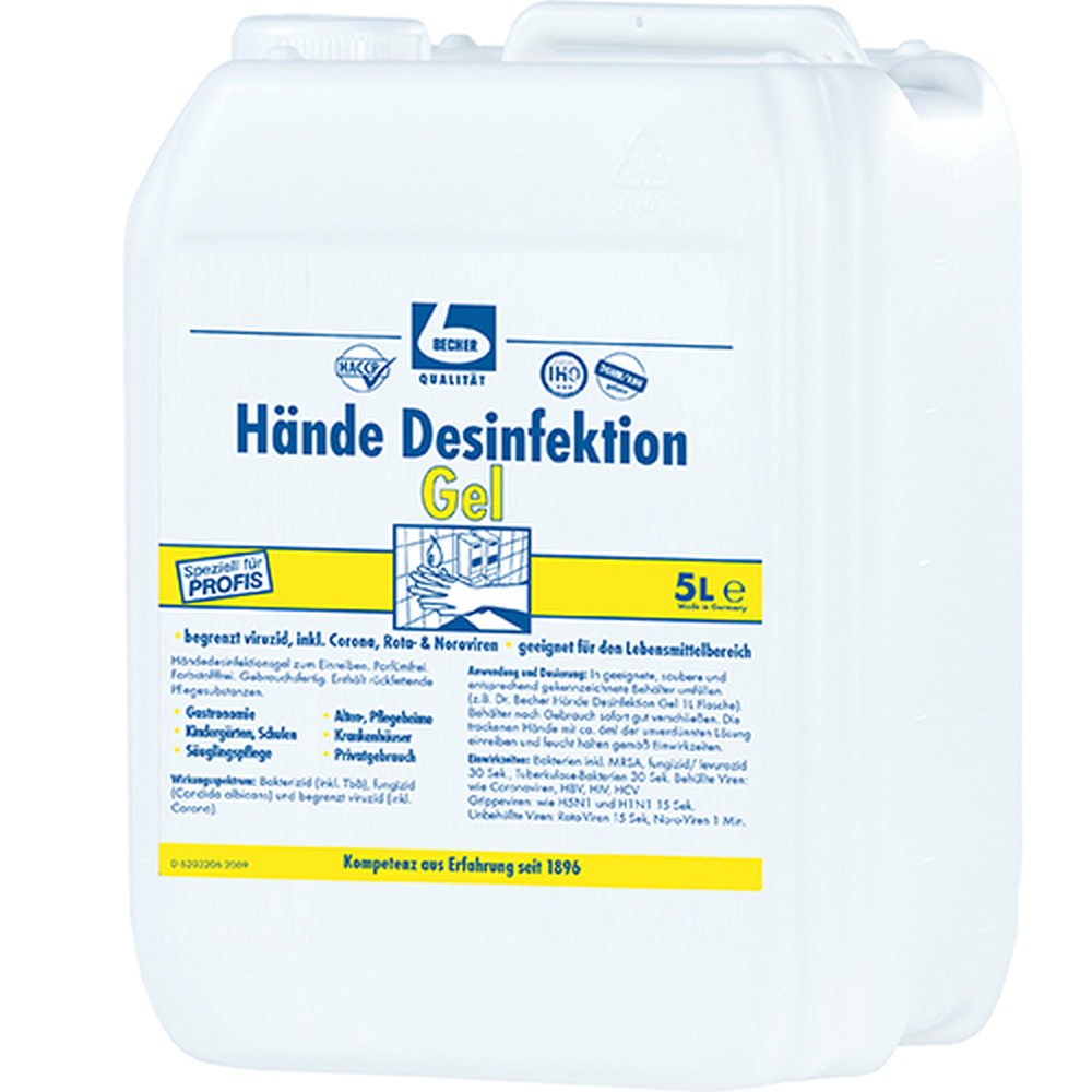 Papstar "Dr. Becher" Hände Desinfektion 5 l Gel