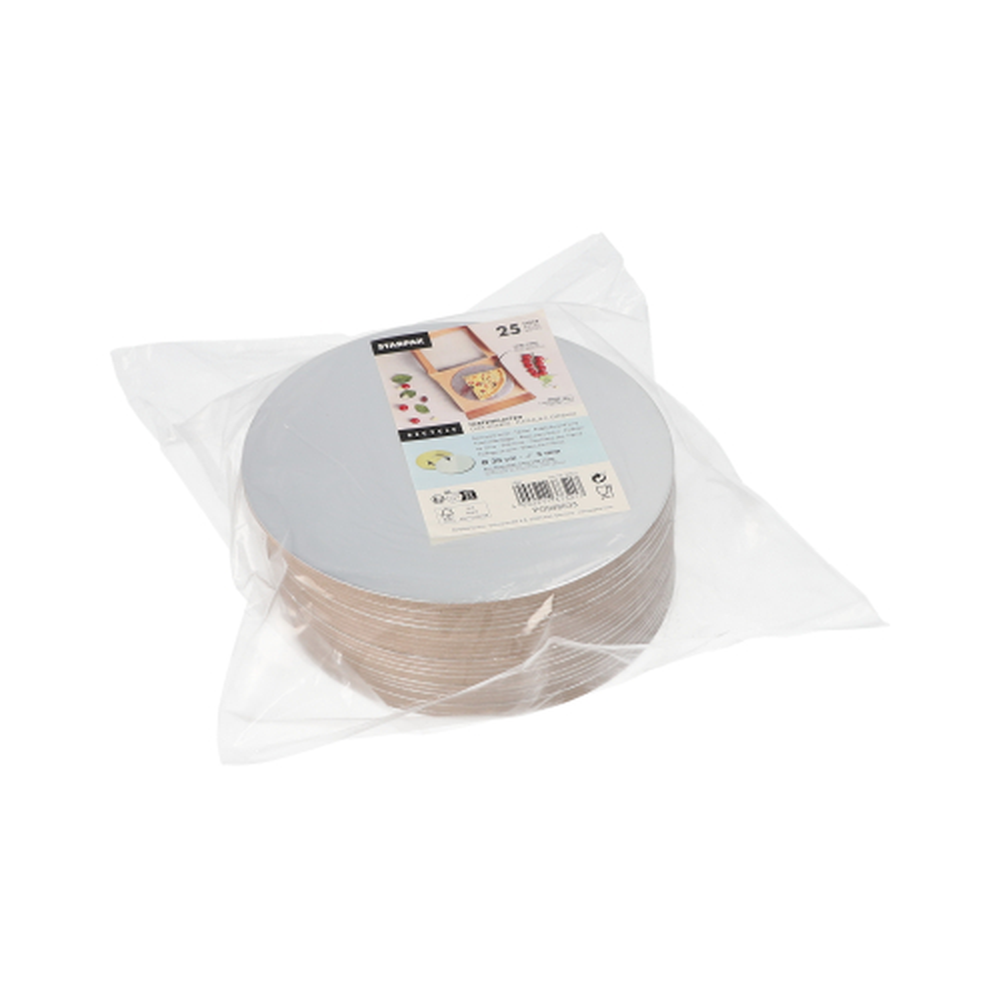 Papstar Tortenplatten rund Ø 20 cm · 0,3 cm gold/silber