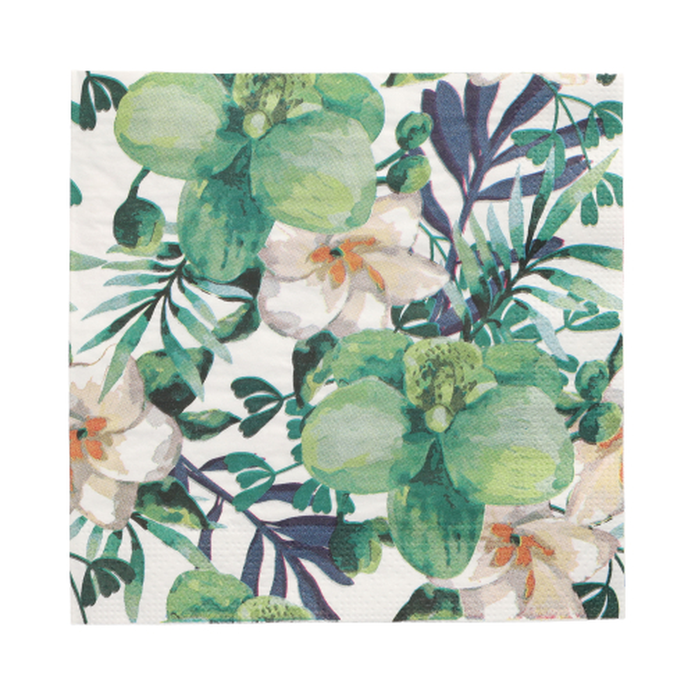 Papstar Servietten, 3-lagig 1/4-Falz 33 cm x 33 cm "Tropic"