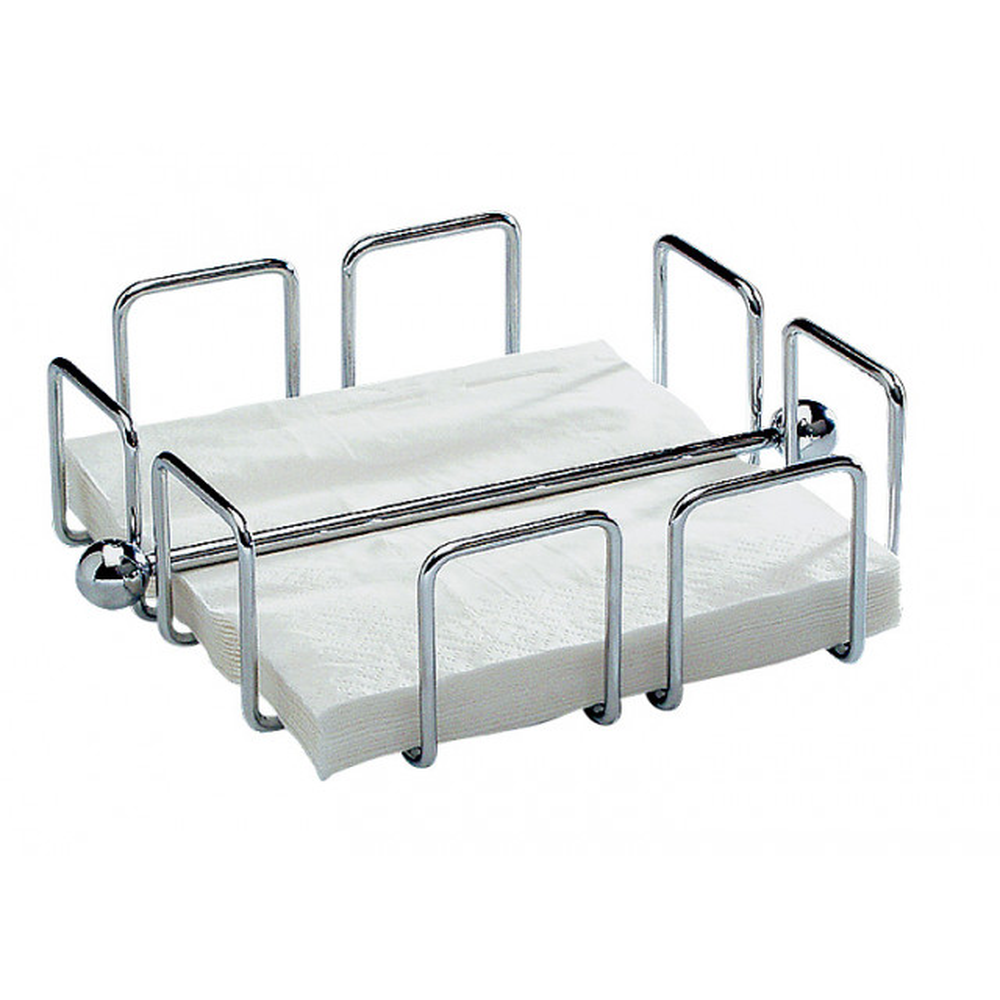 APS Serviettenhalter -WIRE- 19 x 19 cm, H: 6,5 cm , Metall verchromt