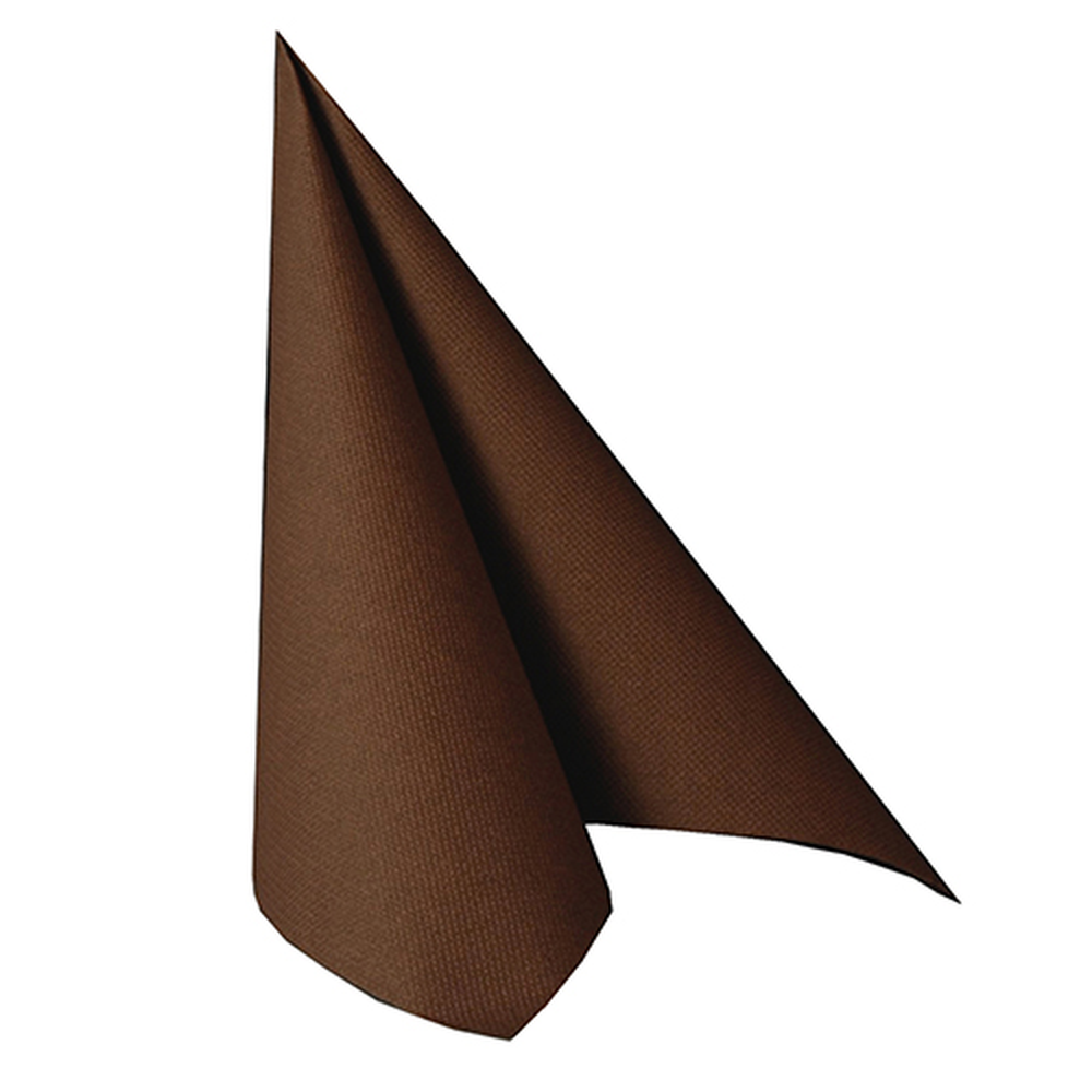 Papstar Servietten "ROYAL Collection" 1/4-Falz 40 cm x 40 cm braun