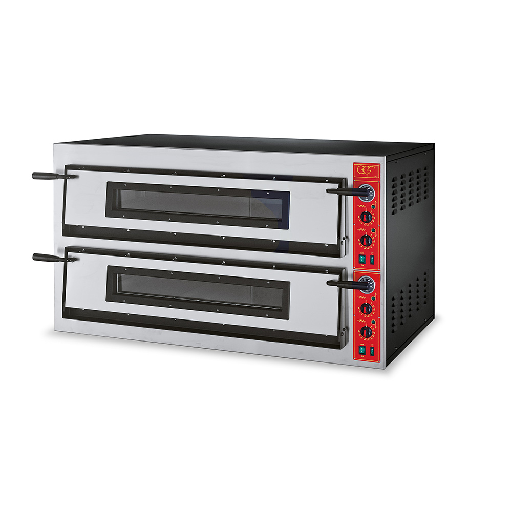 Stalgast GGF Pizzaofen mit zwei Kammern, aus pulverbeschichtetem Stahl, 18 kW, 1