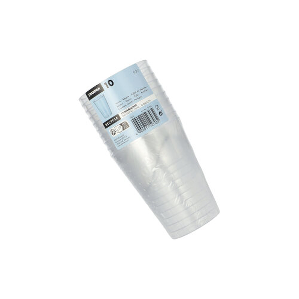 Papstar Trinkbecher, PS 0,2 l Ø 7,5 cm · 9,7 cm glasklar