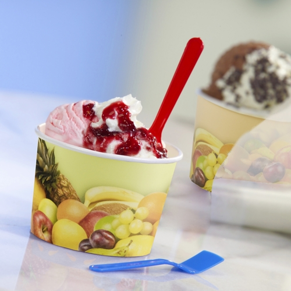 Papstar Eisbecher, Pappe rund 500 ml Ø 11 cm · 8,3 cm "Früchte"