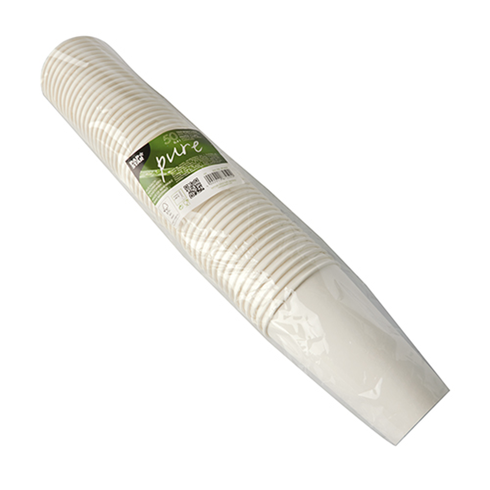 Papstar Trinkbecher, Pappe 0,4 l Ø 9 cm · 13,9 cm weiss