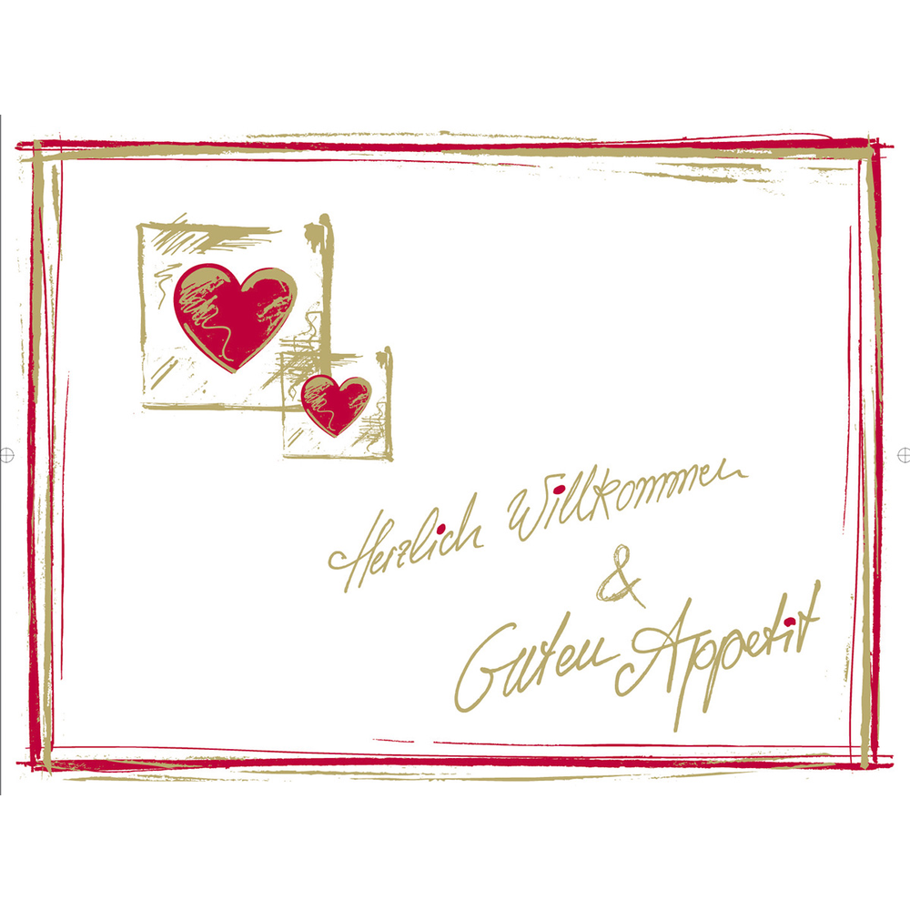 Mank Tischsets Herzlich Willkommen & Guten Appetit! 40 x 30 cm
