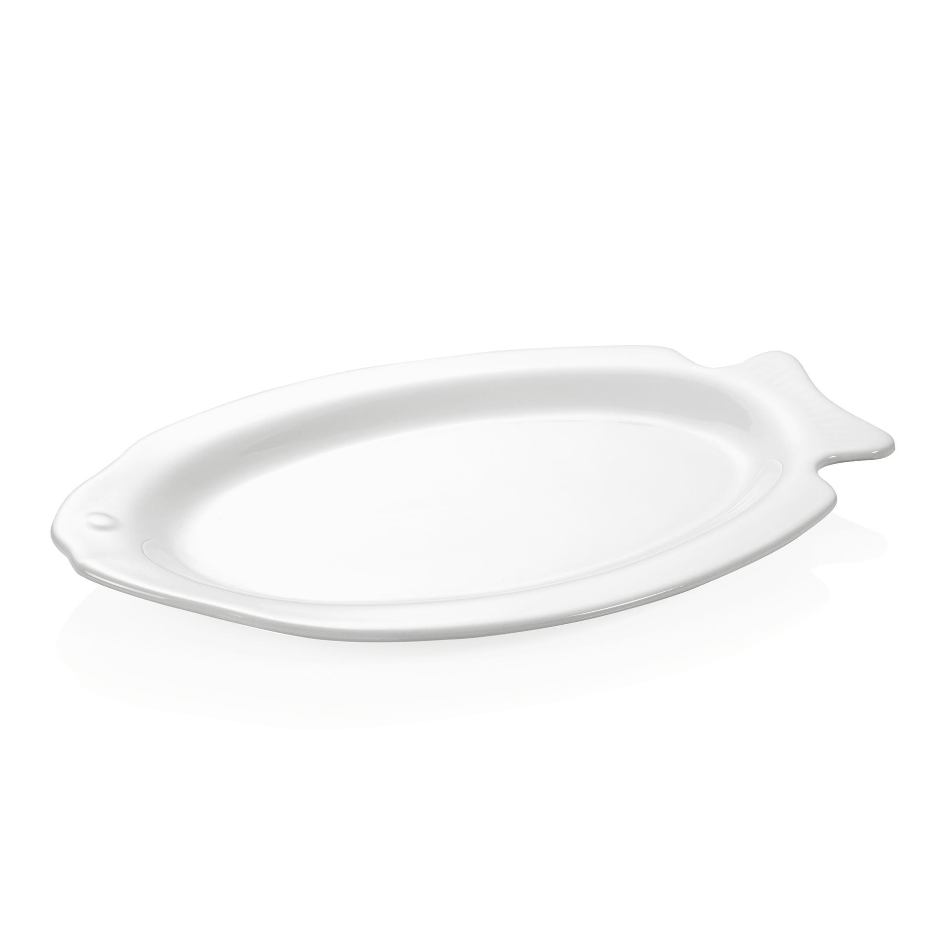 WAS Fischteller Set, 37,5 x 25 cm, Set á 6 Stück, Porzellan
