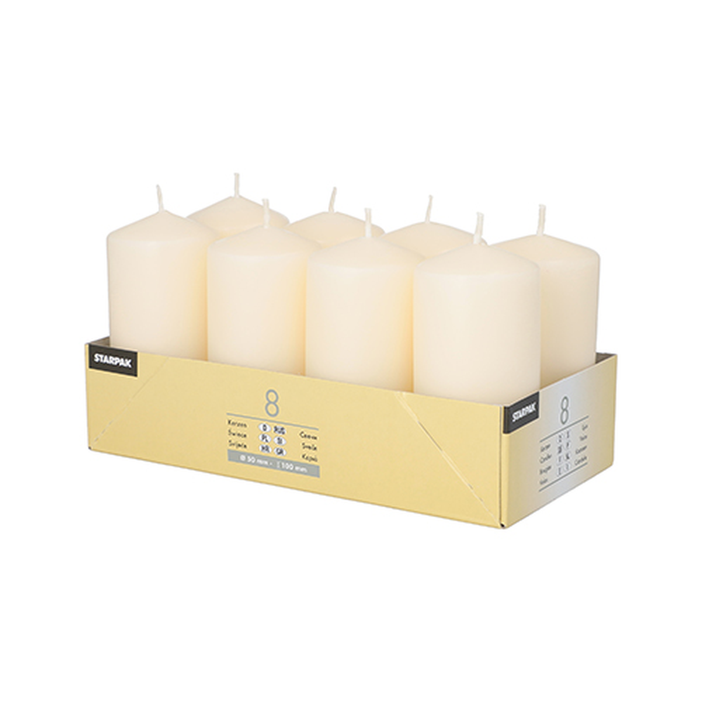 Papstar Stumpenkerzen Ø 50 mm · 100 mm creme