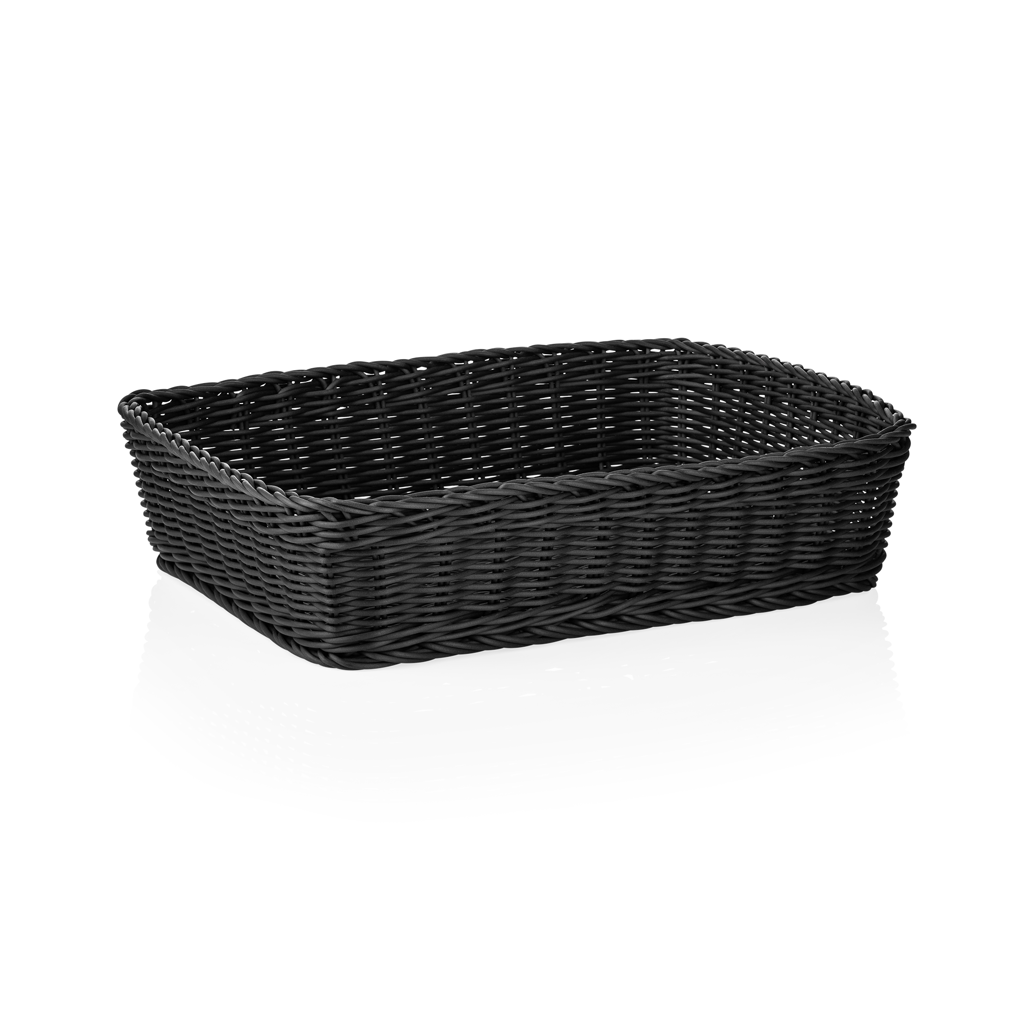 WAS Korb WEAVER PRO Systemkörbe, 40 x 30 x 10 cm, schwarz, Polypropylen