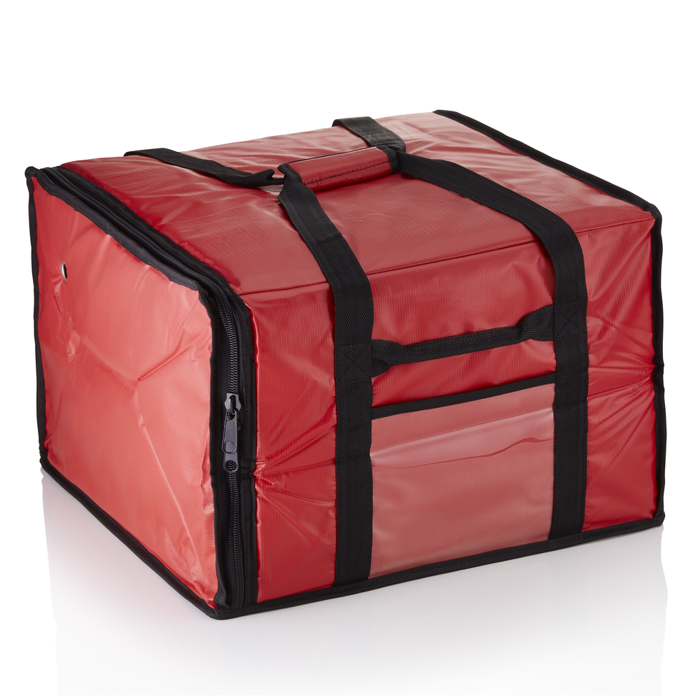 WAS Isoliertasche für 6 Pizzen, 51 x 48 x 34 cm, rot, Kunststoff, Aluminium