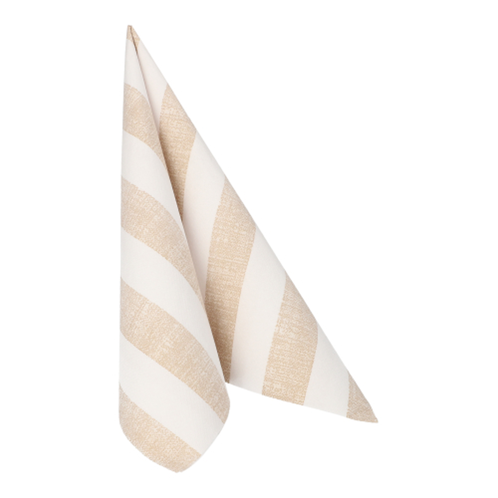 Papstar Servietten "ROYAL Collection" 1/4-Falz 40 cm x 40 cm sand "Lines"