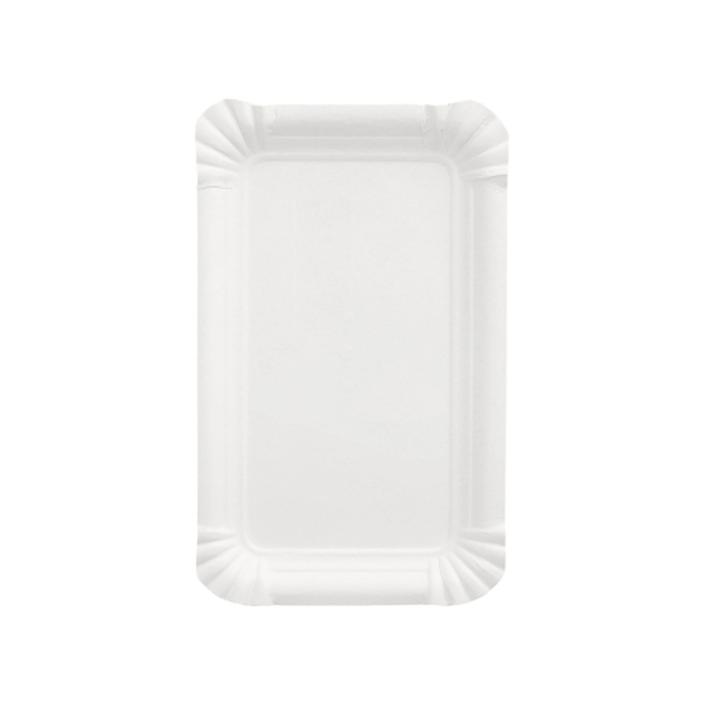 Papstar Teller, Pappe "pure" eckig 10 cm x 16 cm weiss