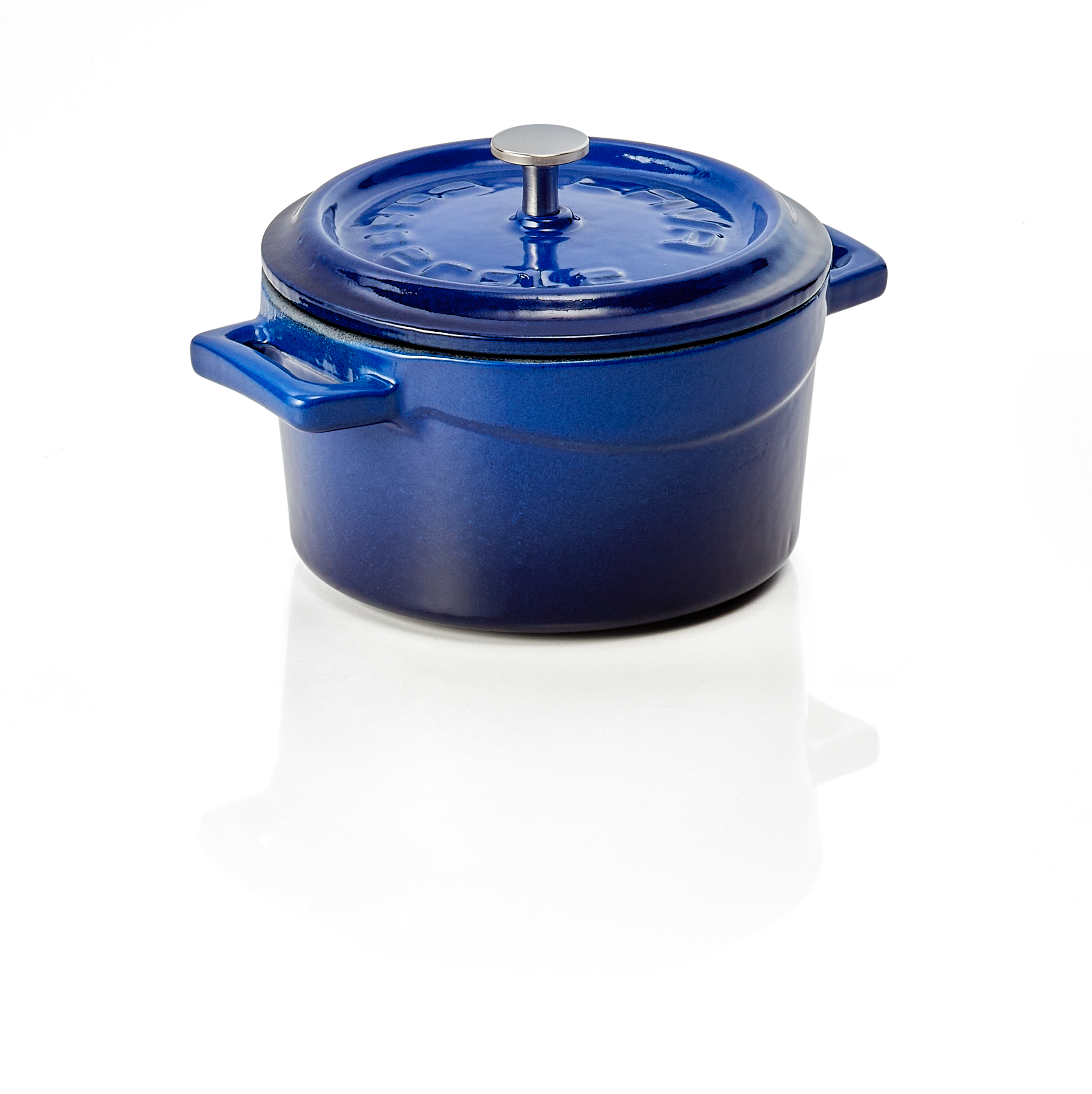 WAS Cocotte Ø oben 11 cm Höhe 6,0 cm blau Gusseisen