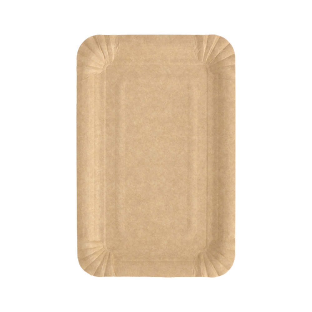 Papstar Teller, Pappe "pure" eckig 13 cm x 20 cm braun