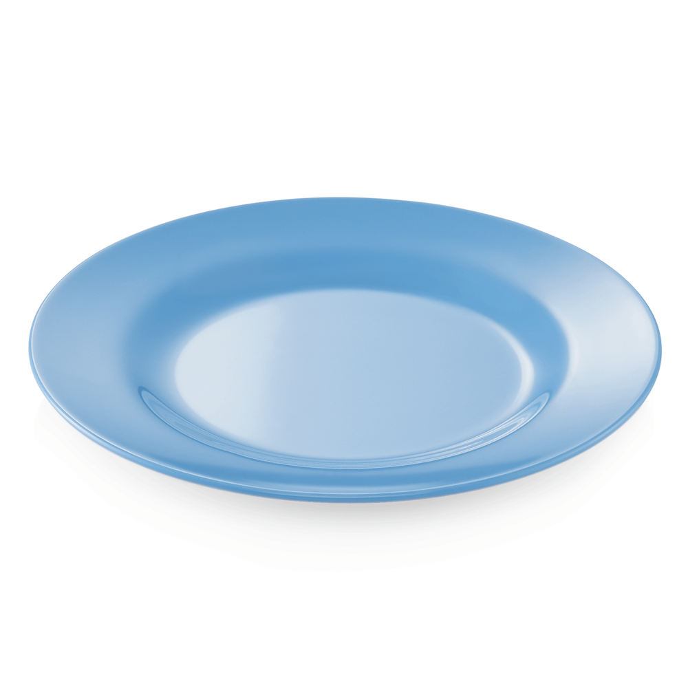 WAS Teller Set, flach, Ø 20 cm, blau, Set á 12 Stück, Melamin