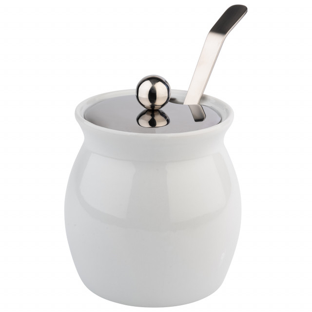 APS Dressingtopf Ø 13 cm, H: 13 cm , Porzellan, weiß, 0,8 Liter