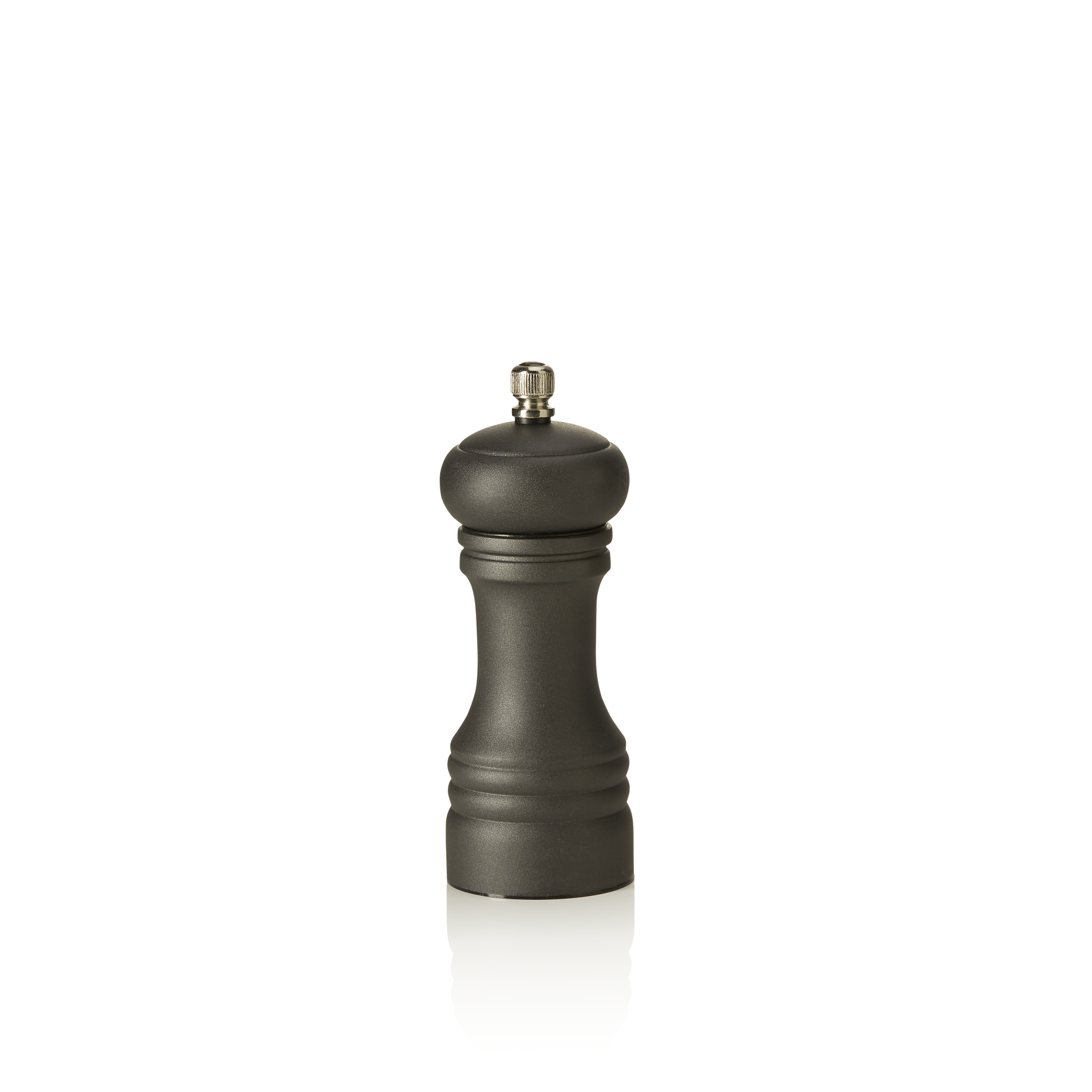 WAS Pfeffermühle Metal mit Carbonstahl Mahlwerk, Höhe 15 cm, Edelstahl