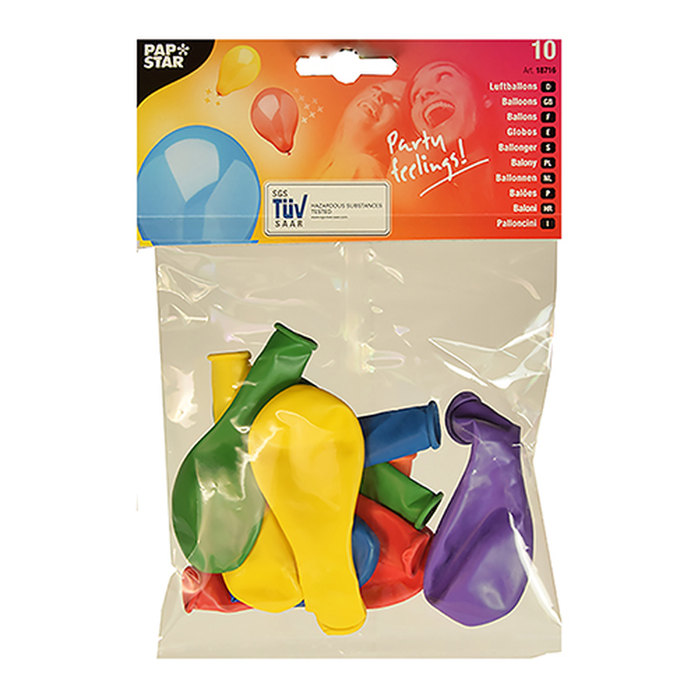 Papstar Luftballons Ø 19 cm farbig sortiert "Rainbow"