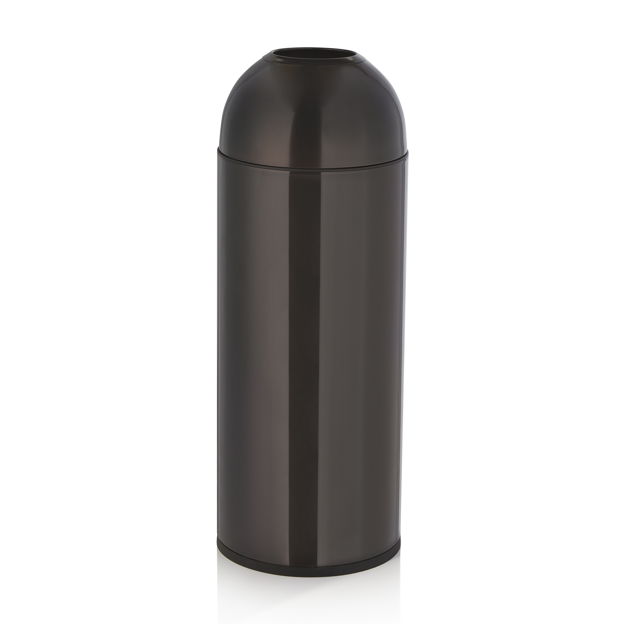 WAS Abfalleimer, Ø 30 cm, Höhe 83 cm, schwarz, Chromnickelstahl/Kunststoff