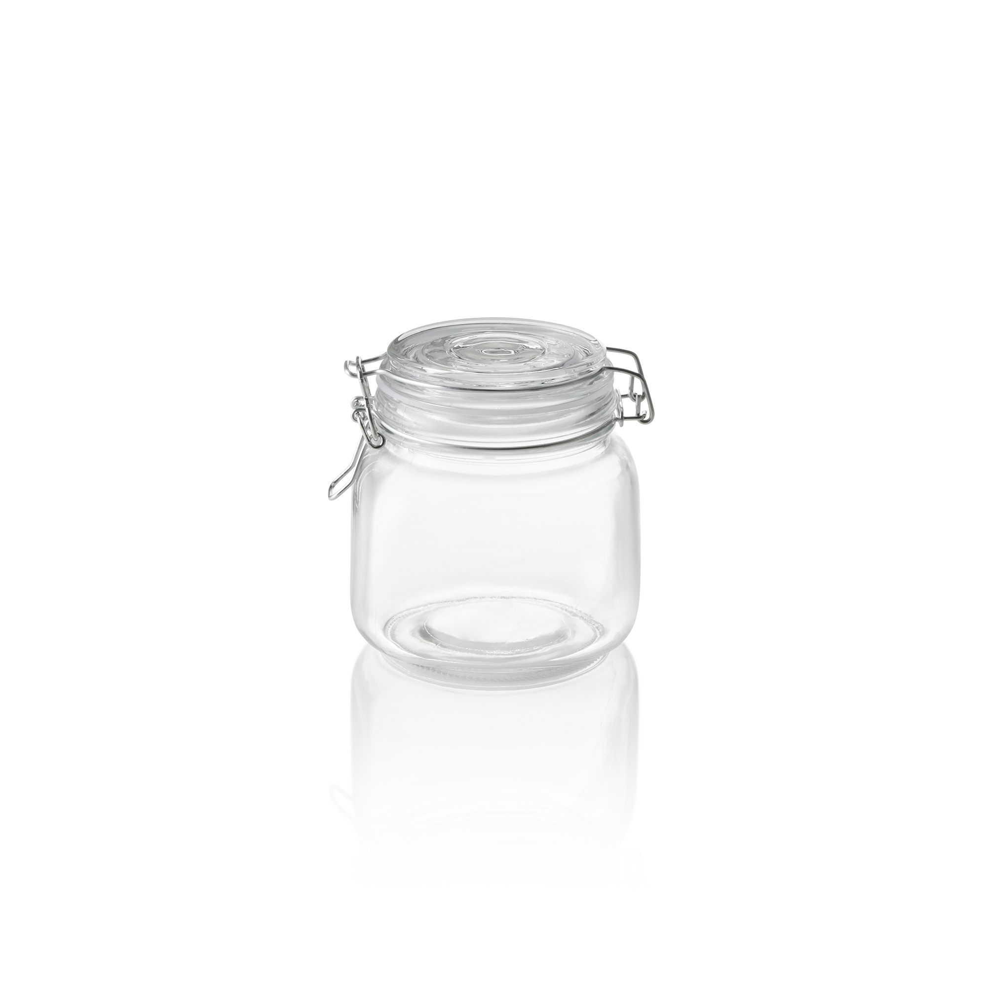 WAS Vorratsglas, 0,65 ltr., Ø 9 cm, Höhe 12 cm, Glas, Edelstahl, Silikon