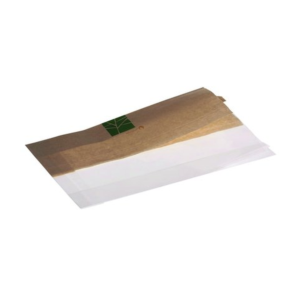 Pacovis Sandwichbeutel 1/2 Papier,, 1/2 PLA, 120+2x30x330