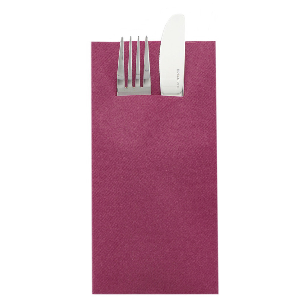 Mank Pocket-Napkins Basic beere 40 x 40 cm 1/8 Falz