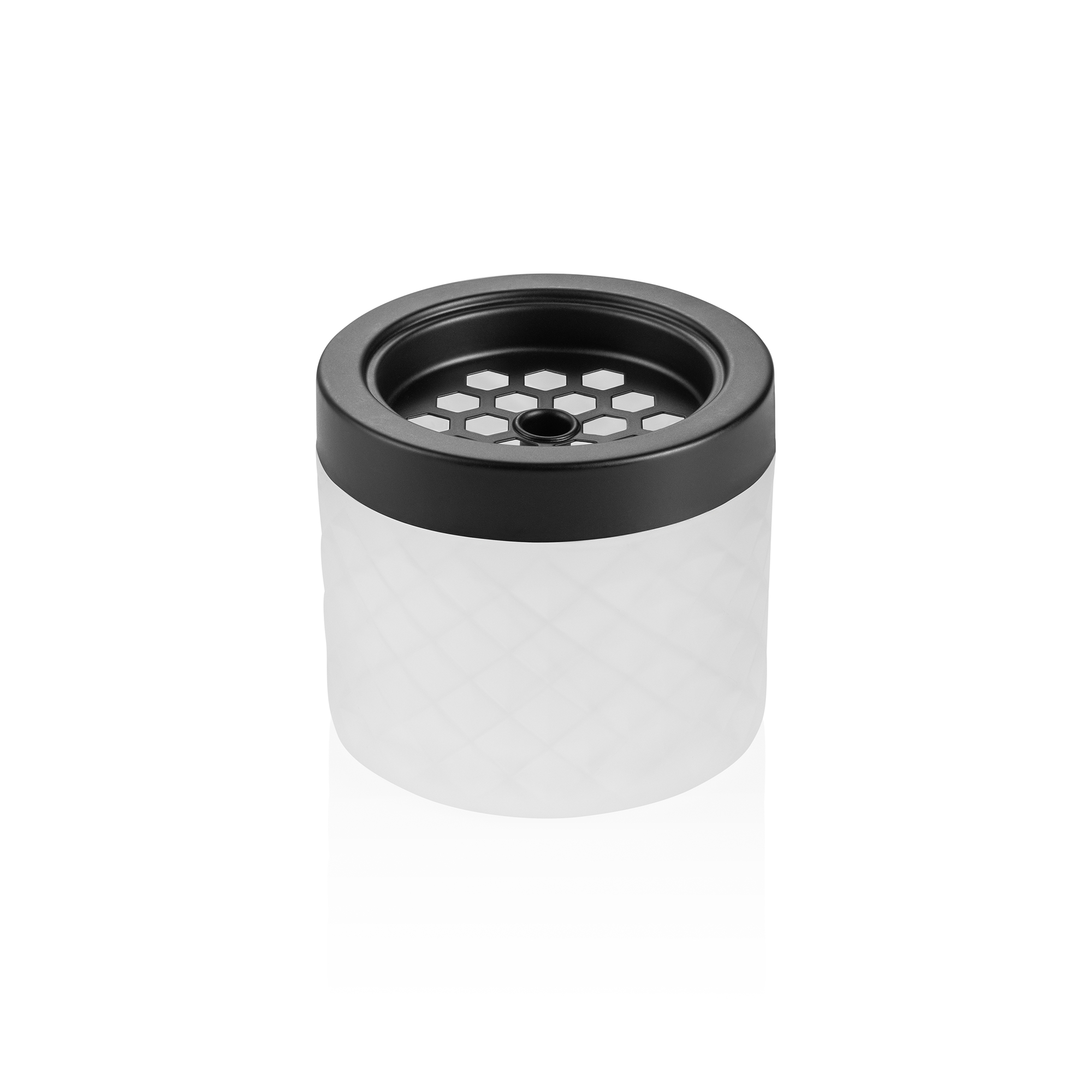 WAS Windaschenbecher, Ø 9,5 cm, weiß, Glas, Metall