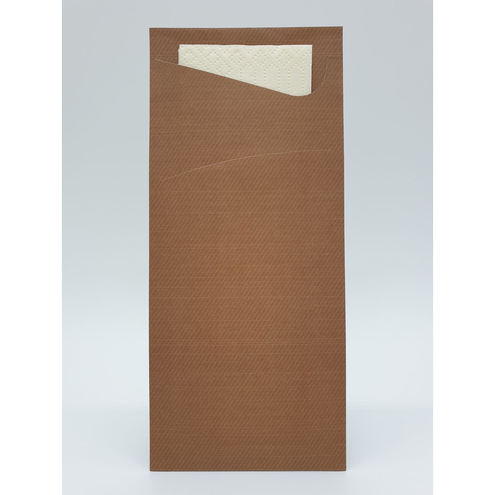 Duni Sacchetto Zelltuch 190 x 85 mm chestnut/cream