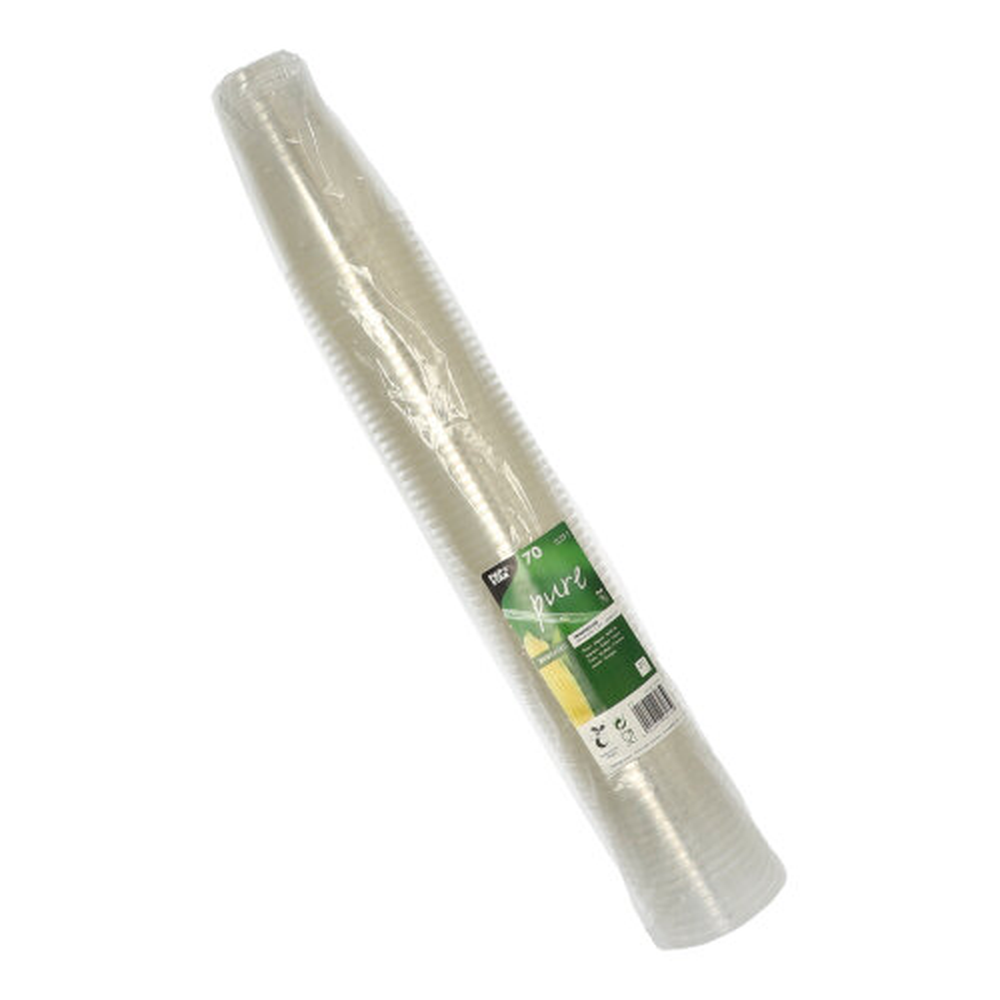 PAPSTAR Kaltgetränkebecher, PLA pure 0,25 l Ø 7,8 cm · 11 cm glasklar mit S