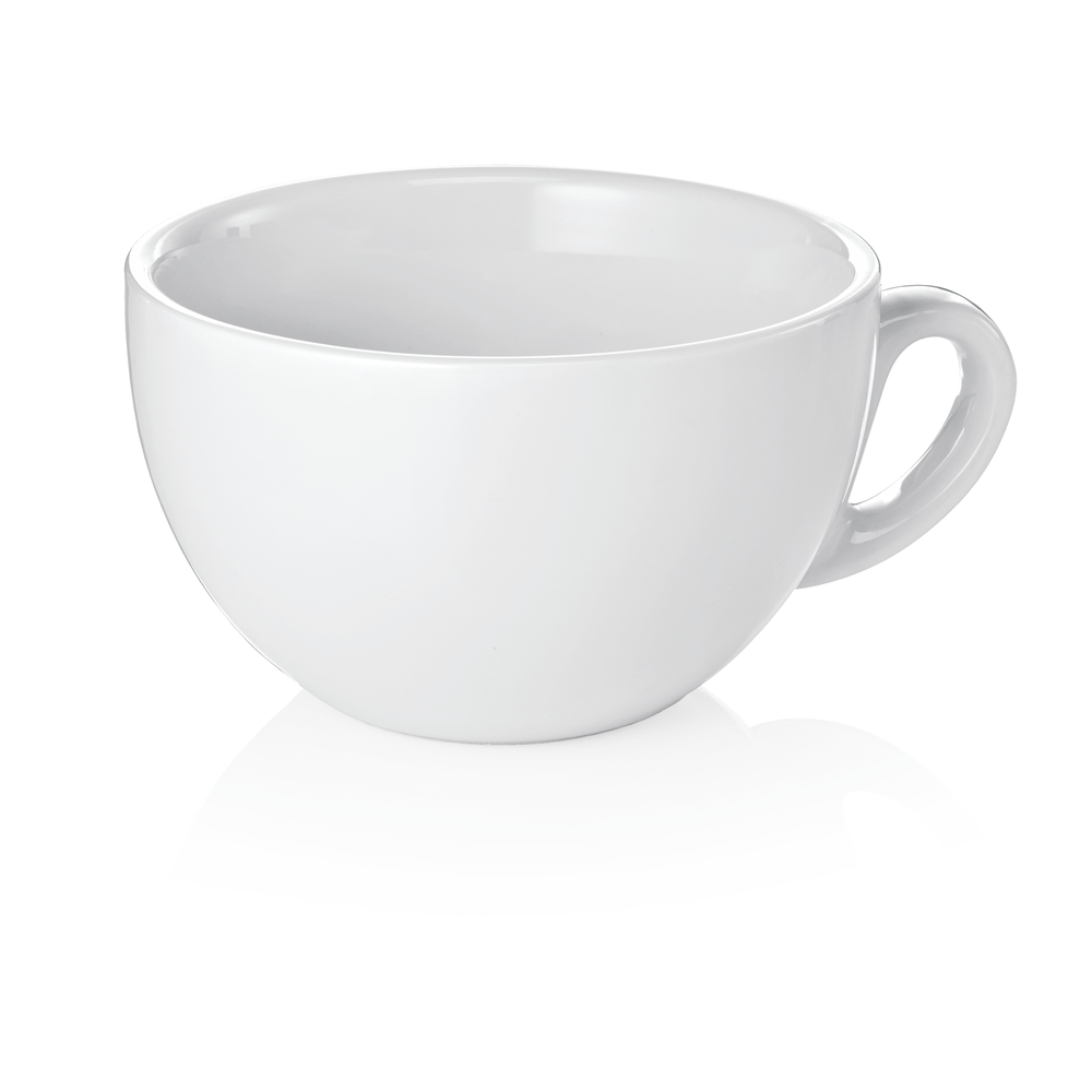 WAS Cappuccino Obertasse Set ITALIA WHITE, 280 ml, Set á 6 Stück, Porzellan