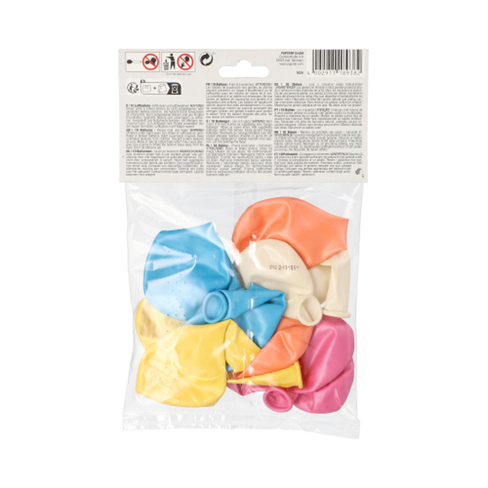 Papstar Luftballons Ø 25 cm farbig sortiert "Pearly"
