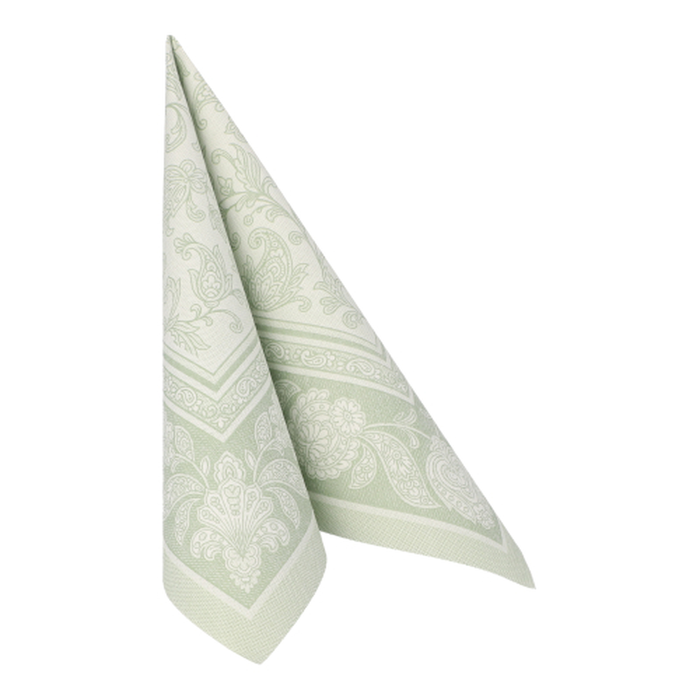 PAPSTAR Servietten ROYAL Collection 1/4-Falz 40 cm x 40 cm jadegrün Ornam