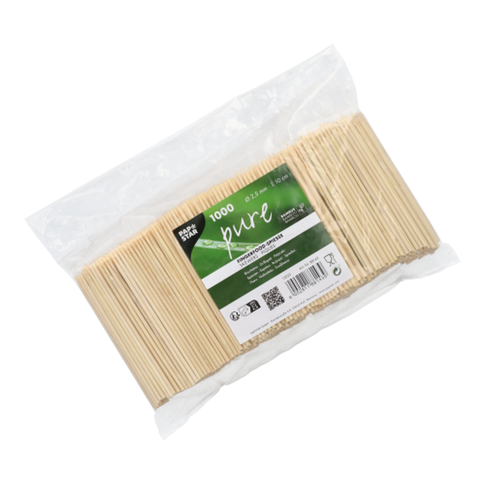 Papstar Fingerfood - Spieße, Bambus "pure" Ø 2,5 mm · 10 cm