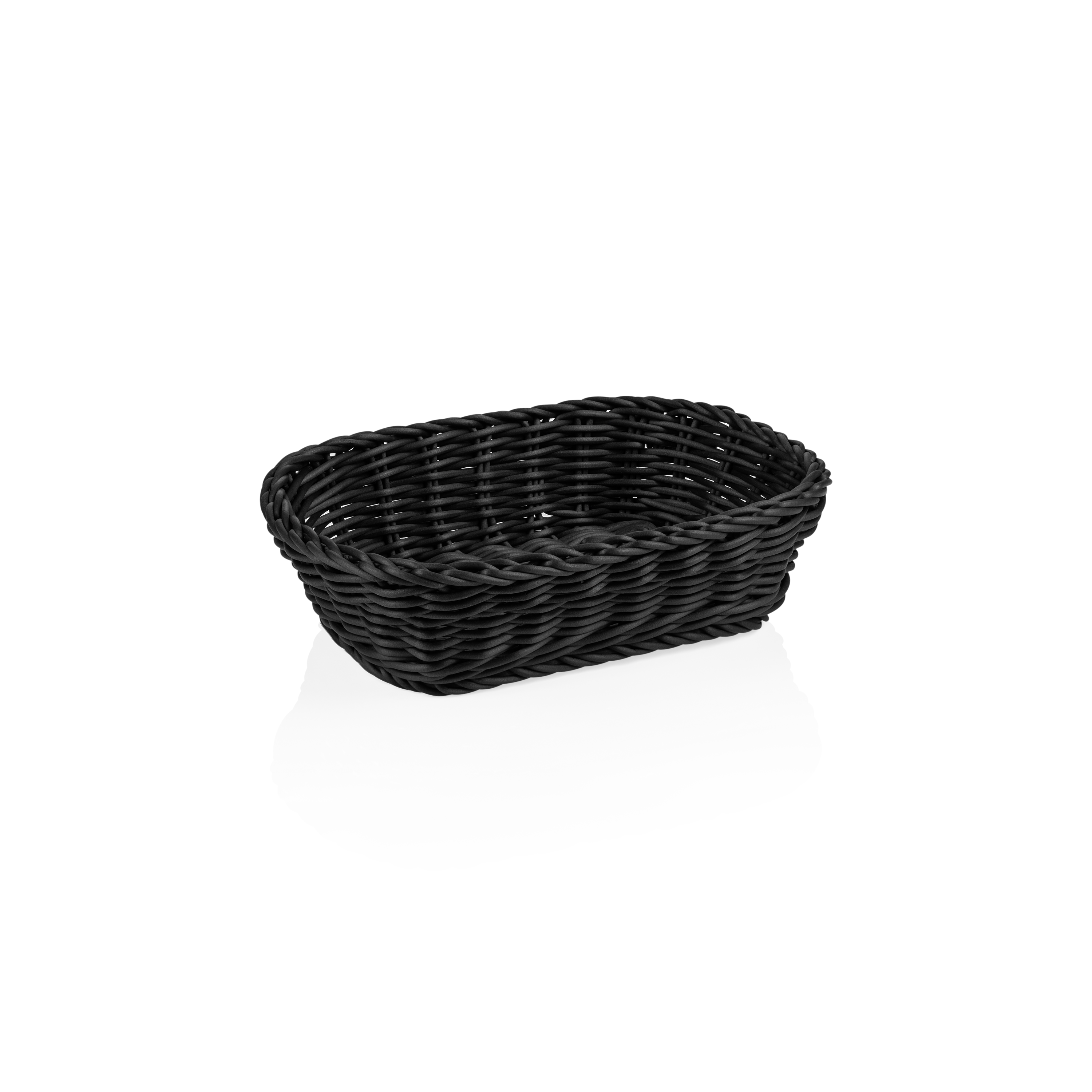 WAS Korb WEAVER PRO Tischkörbe, 26,5 x 19 x 7 cm, schwarz, Polypropylen