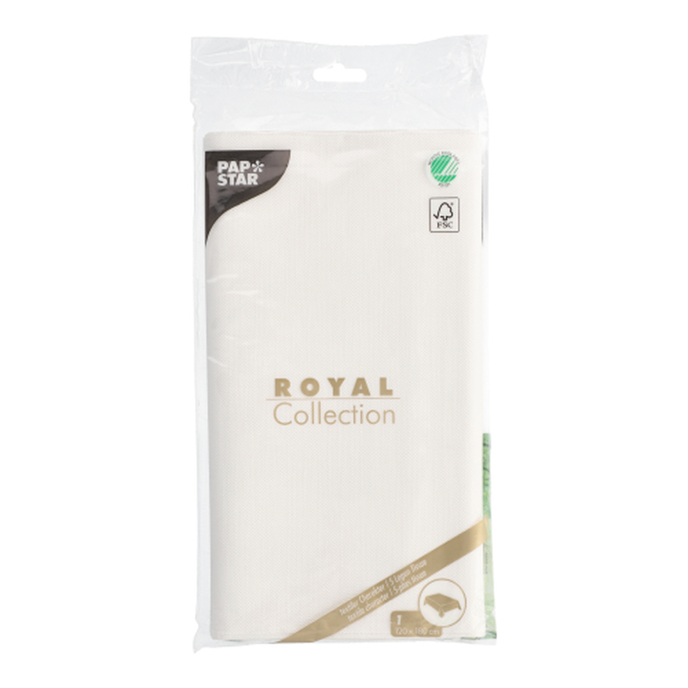 Papstar Tischdecke, Tissue "ROYAL Collection" 120 cm x 180 cm weiss