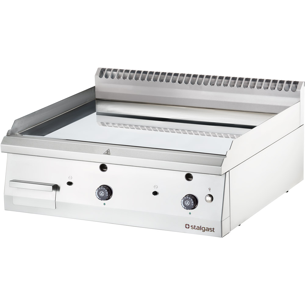 Stalgast Gas-Griddleplatte, verchromt als Tischgerät, Serie 700 ND - glatt 800x7
