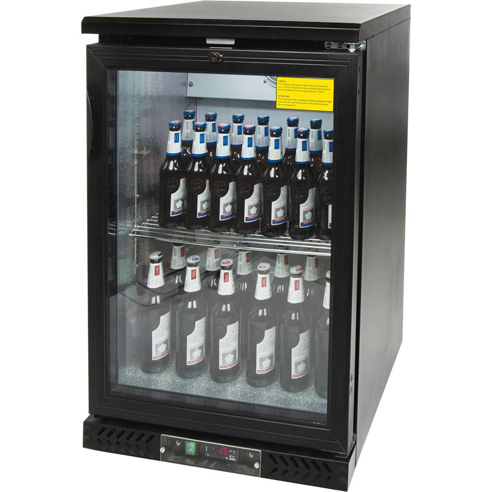 Stalgast Bar-Kühlschrank mit Glastür, 129 Liter
