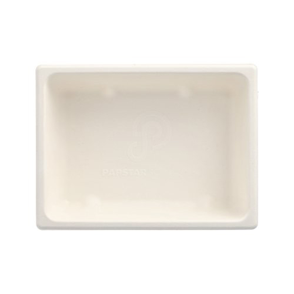 PAPSTAR GN 1/8 Zuckerrohr, PLA beschichtet eckig 4,7 cm x 16
