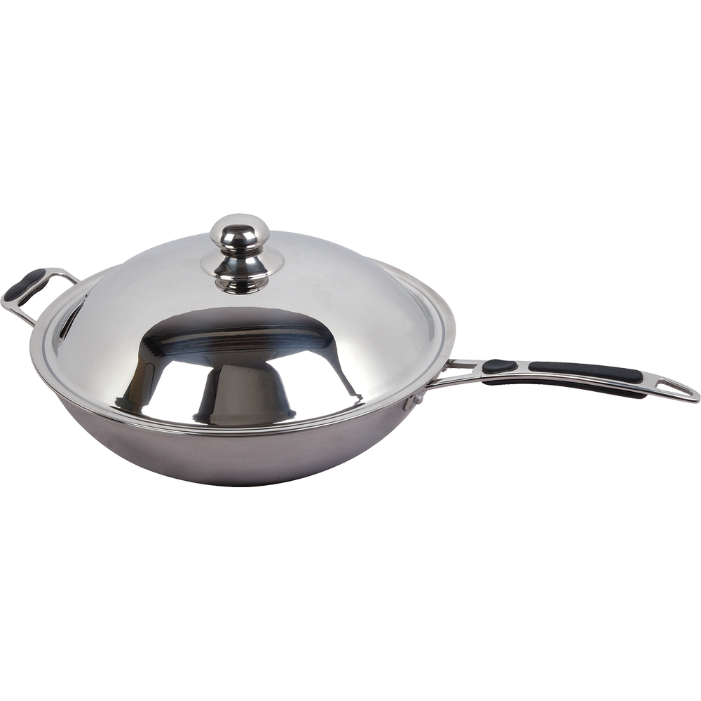 KBS Induktions-Wokpfanne Ø360 mm mit Halte- und Soft-Grip Griff