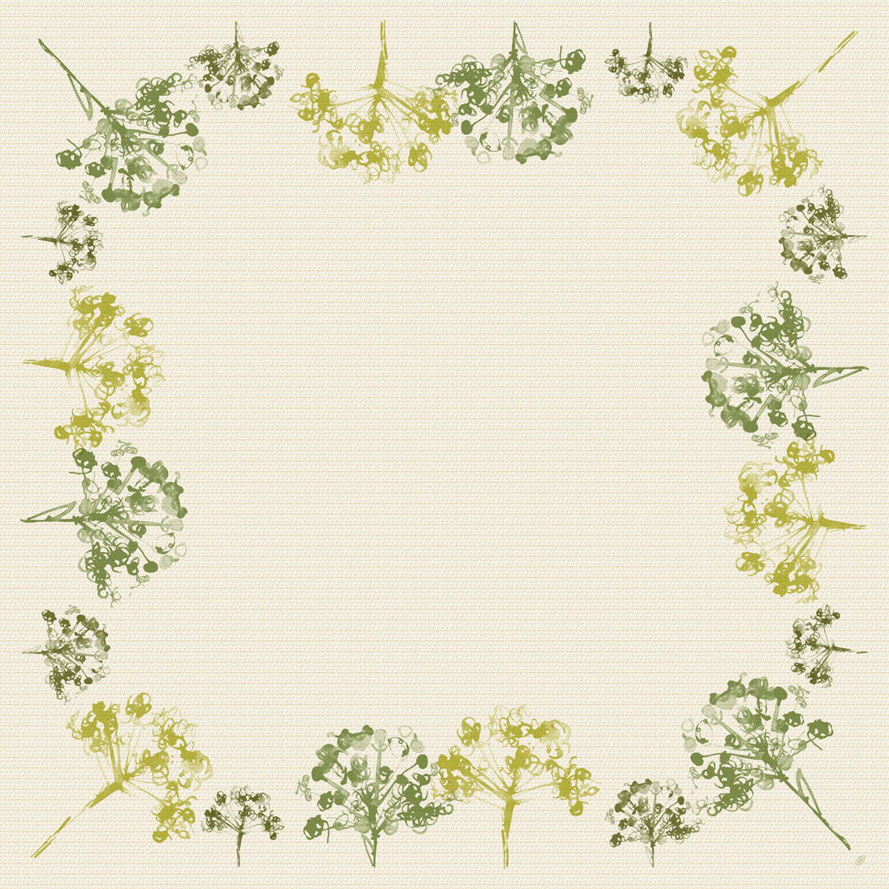 Duni Motiv-Mitteldecken Dunisilk+ 84 x 84 cm Green Umbles