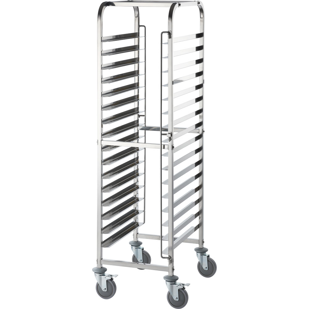 Stalgast Tablettwagen aus Edelstahl, passend für 16 x Tablett 600 x 400 mm, 470 
