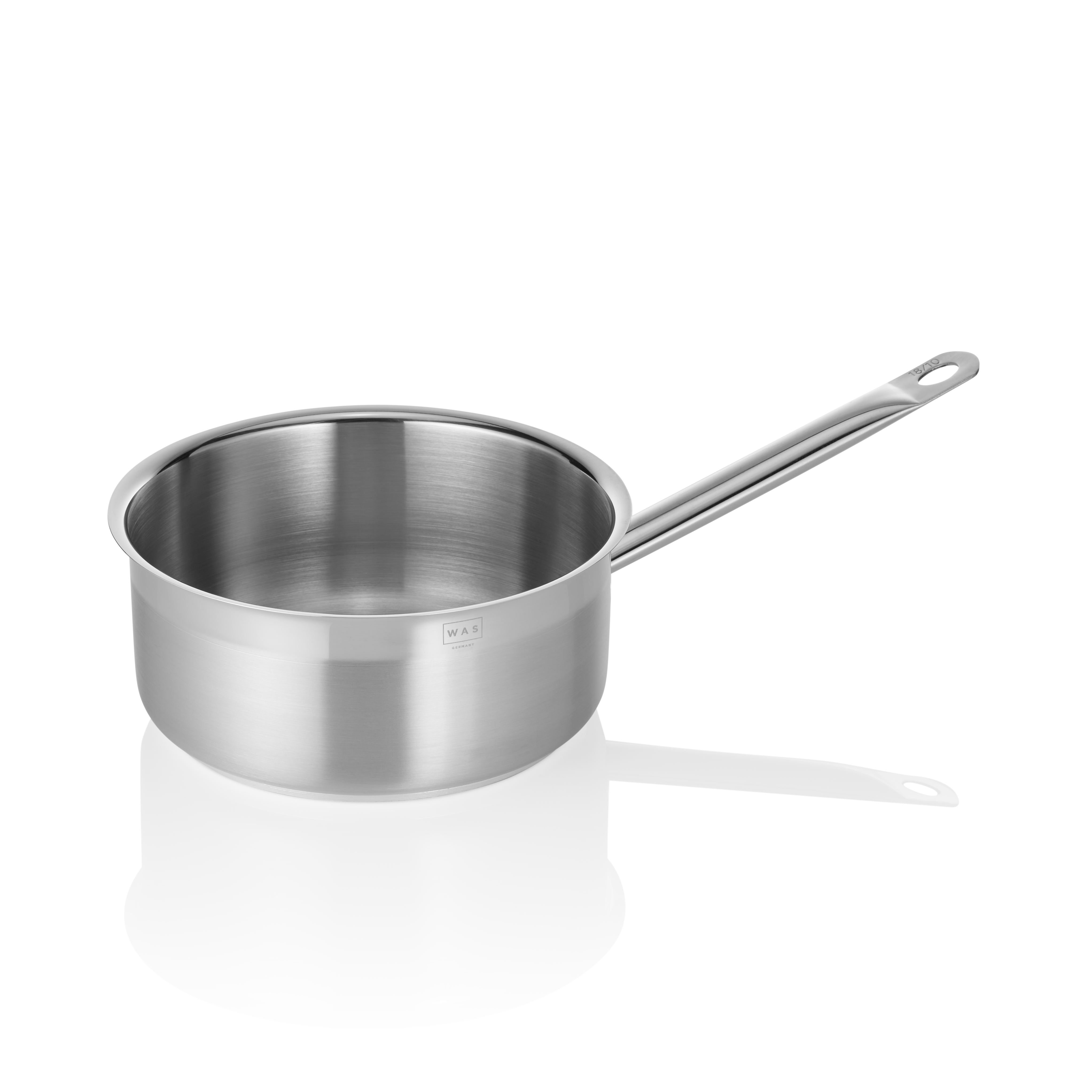 WAS Stielkasserolle COOKWARE 21, Ø 20 cm, 2,5 ltr., Chromnickelstahl 18/10