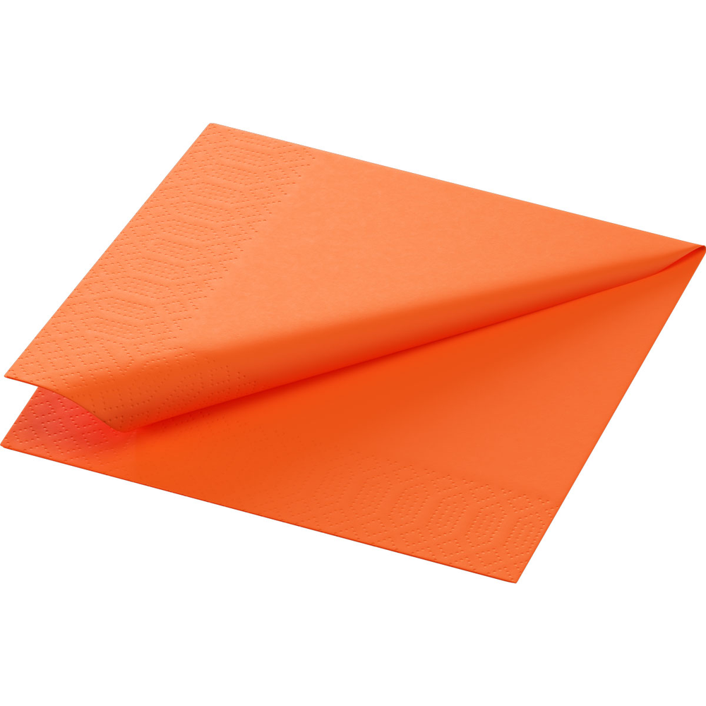 Duni Cocktailservietten 24 x 24 cm 3-lagig 1/4 Falz Sun Orange