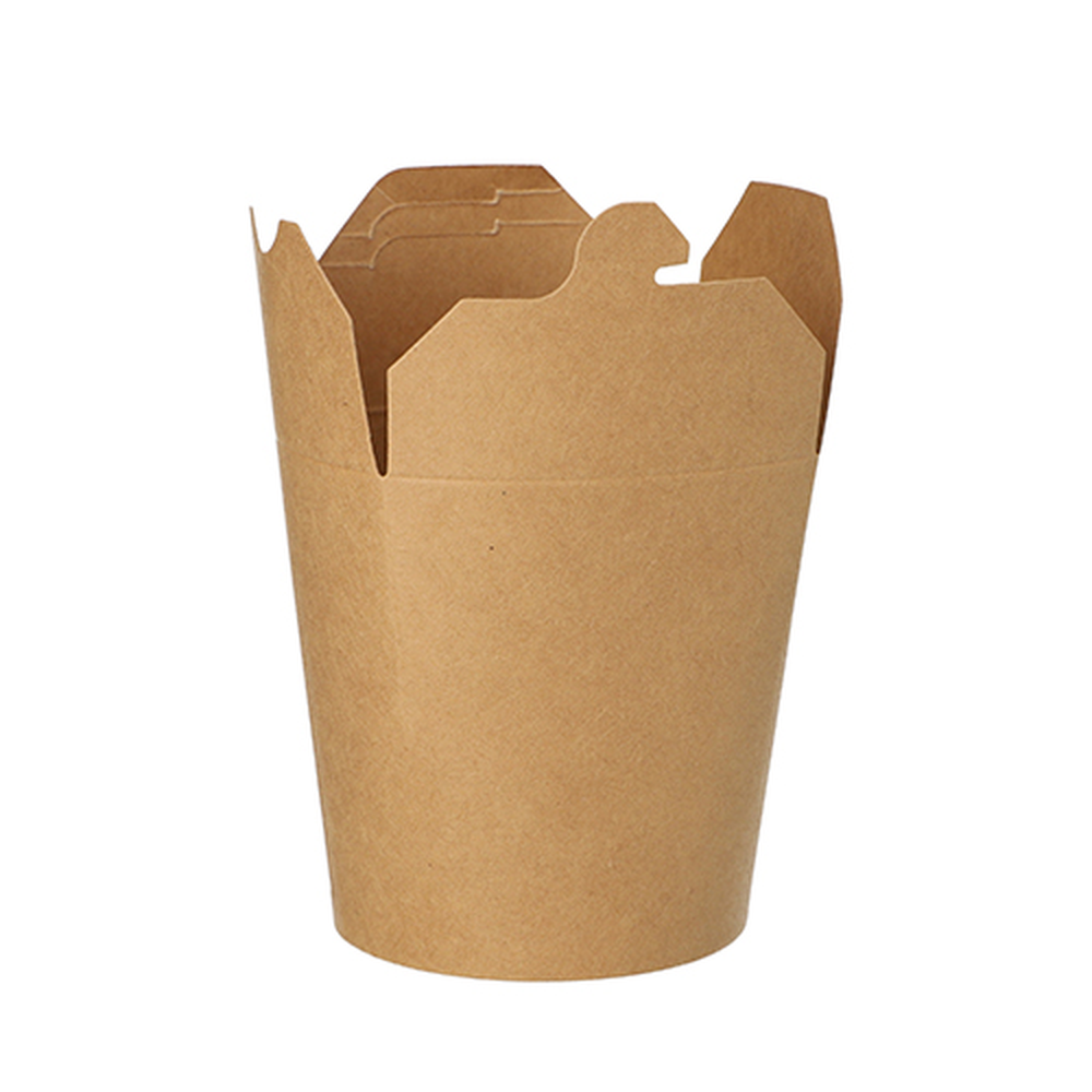 Papstar Snackboxen, Pappe rund 470 ml 9,8 cm x 8,2 cm x 7 cm braun