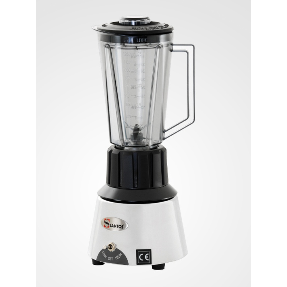Santos Barblender - Becher Polycarbonat 1,25 l - Sockel verchromt