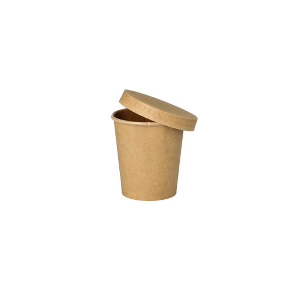Papstar Portionsbecher, Pappe 120 ml Ø 6 cm · 6,6 cm braun