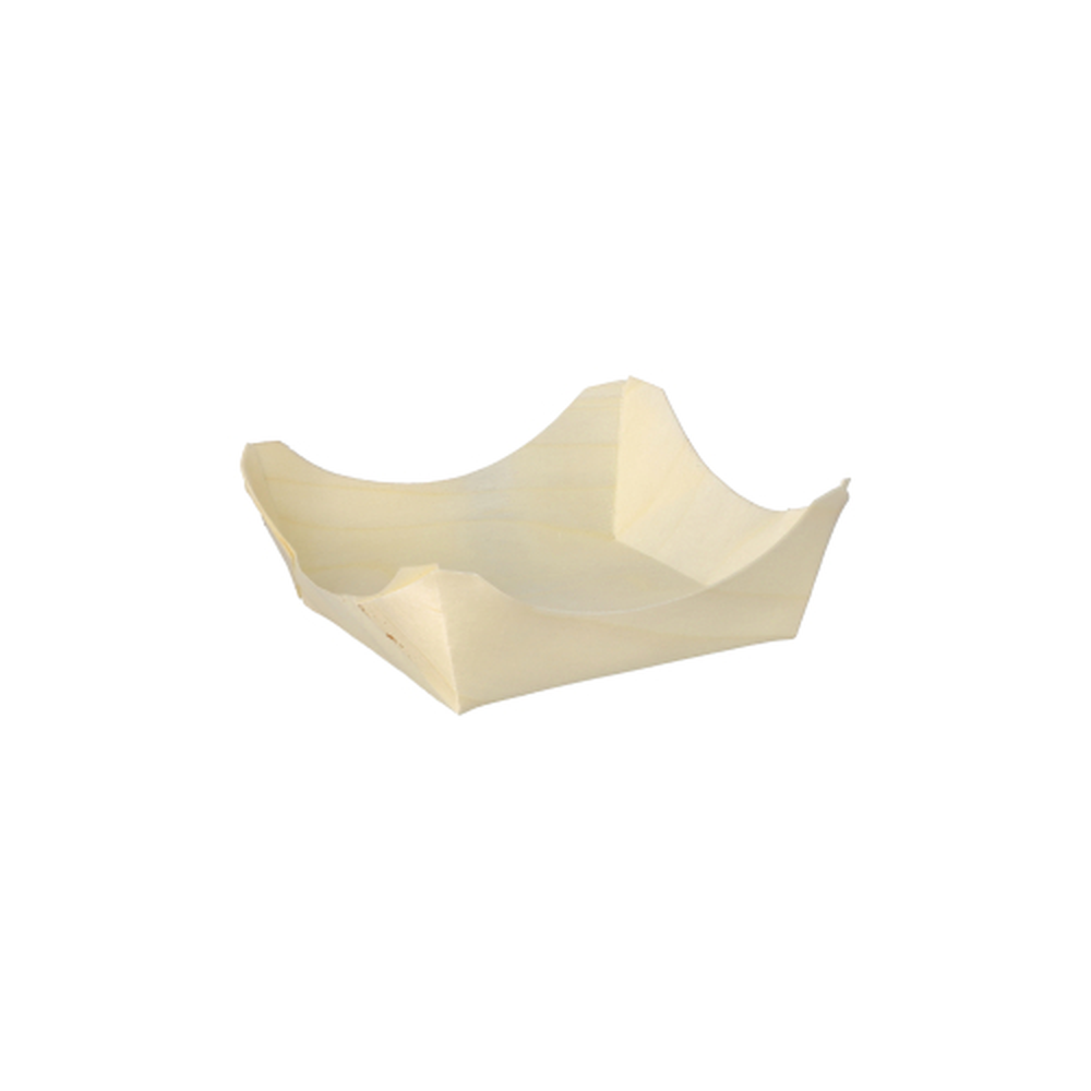 Papstar Fingerfood - Schalen, Holz "pure" eckig 3 cm x 8 cm x 8 cm